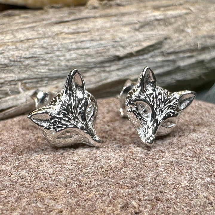 Little Fox Stud Earring in Sterling Silver