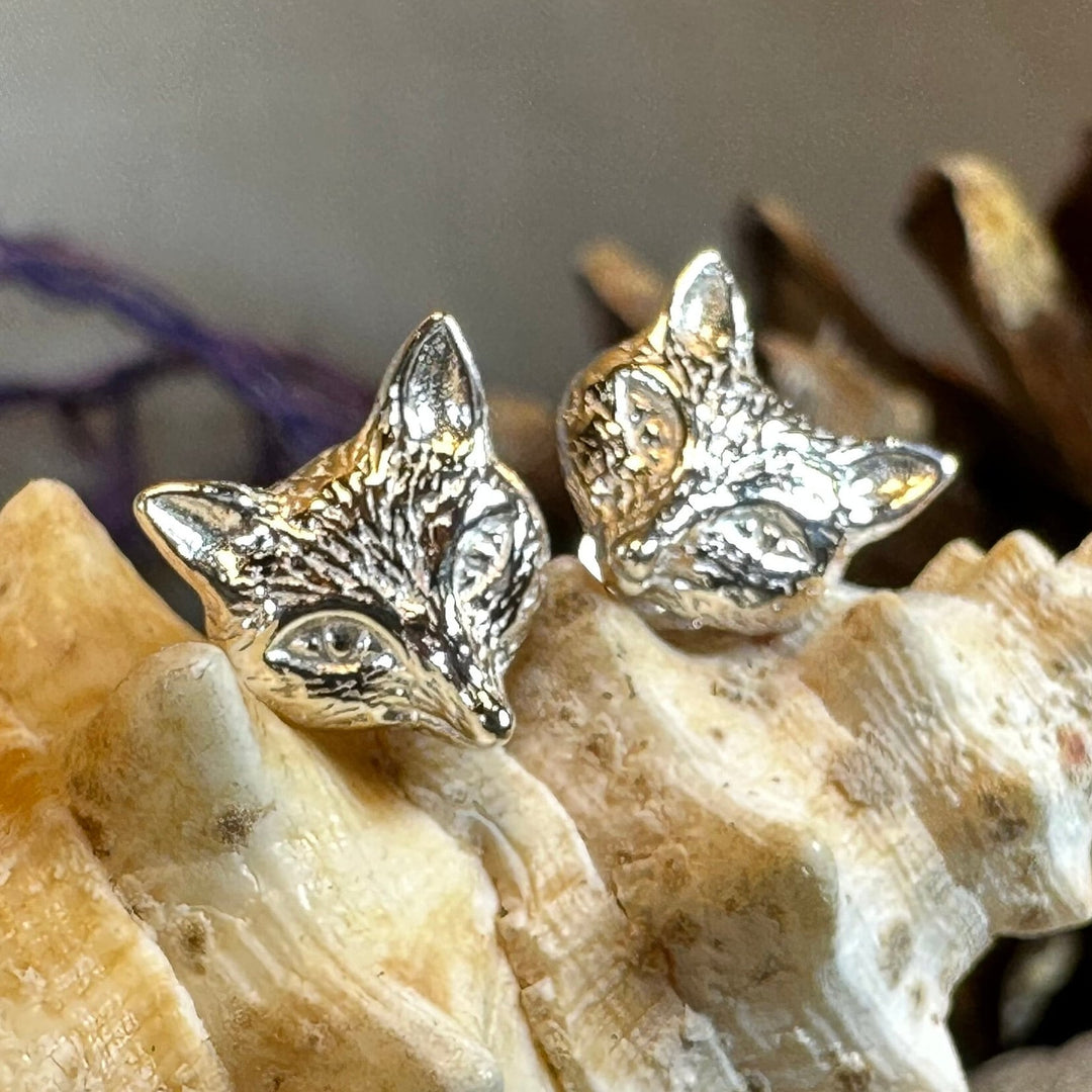 Little Fox Stud Earring in Sterling Silver