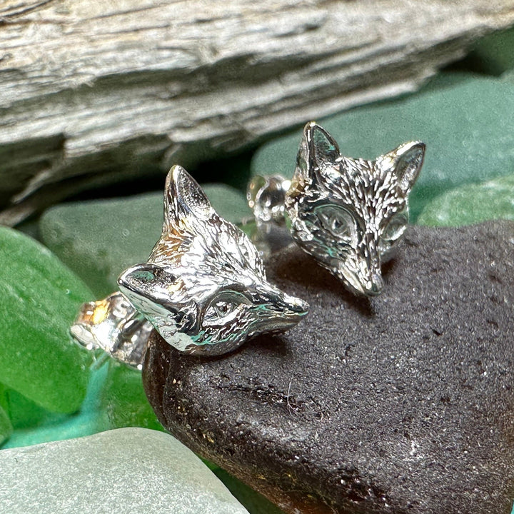 Little Fox Stud Earring in Sterling Silver