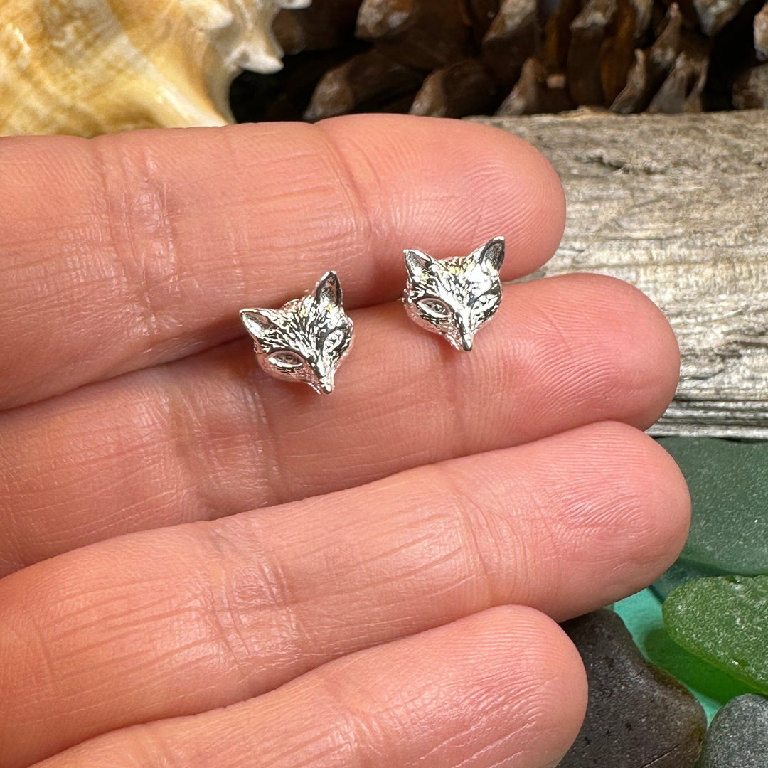 Little Fox Stud Earring in Sterling Silver