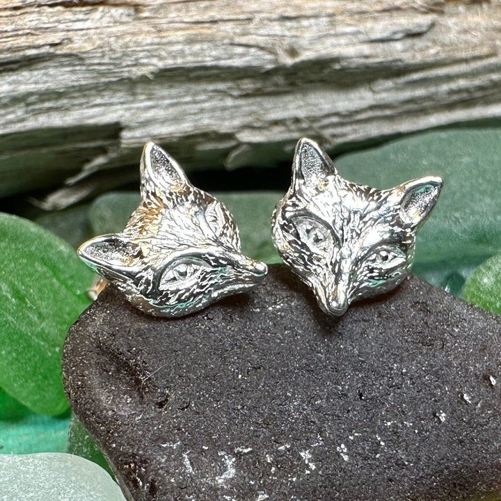 Little Fox Stud Earring in Sterling Silver