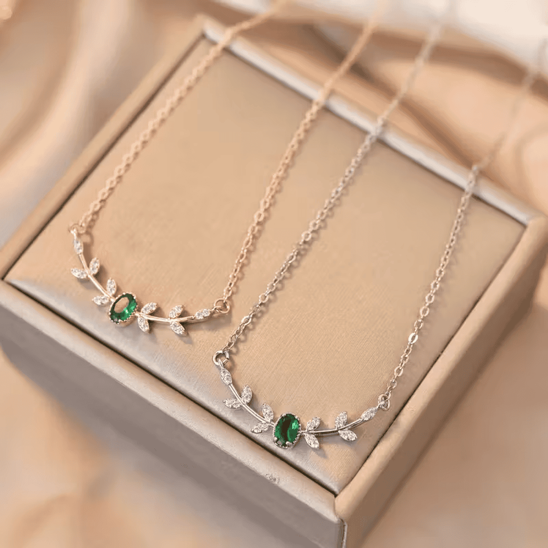 Laurel Bloom Emerald Necklace