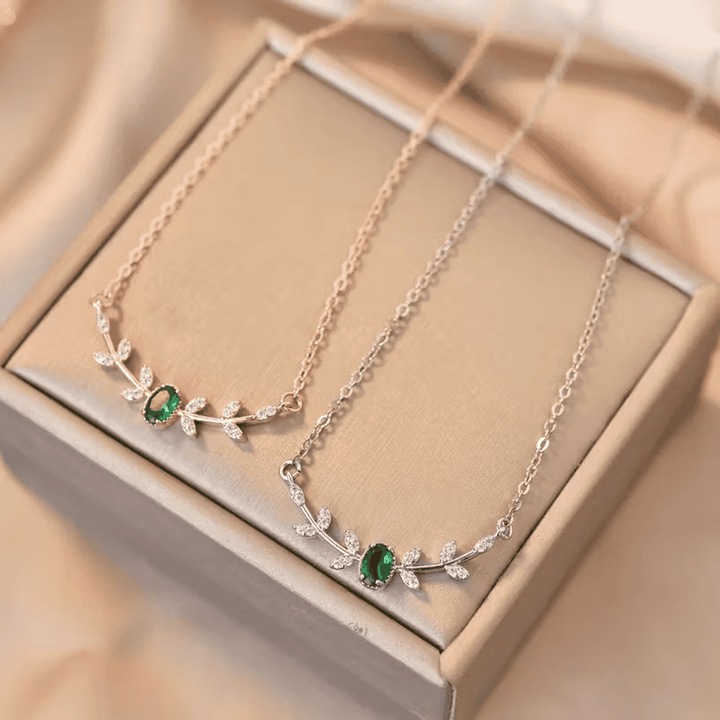 Laurel Bloom Emerald Necklace