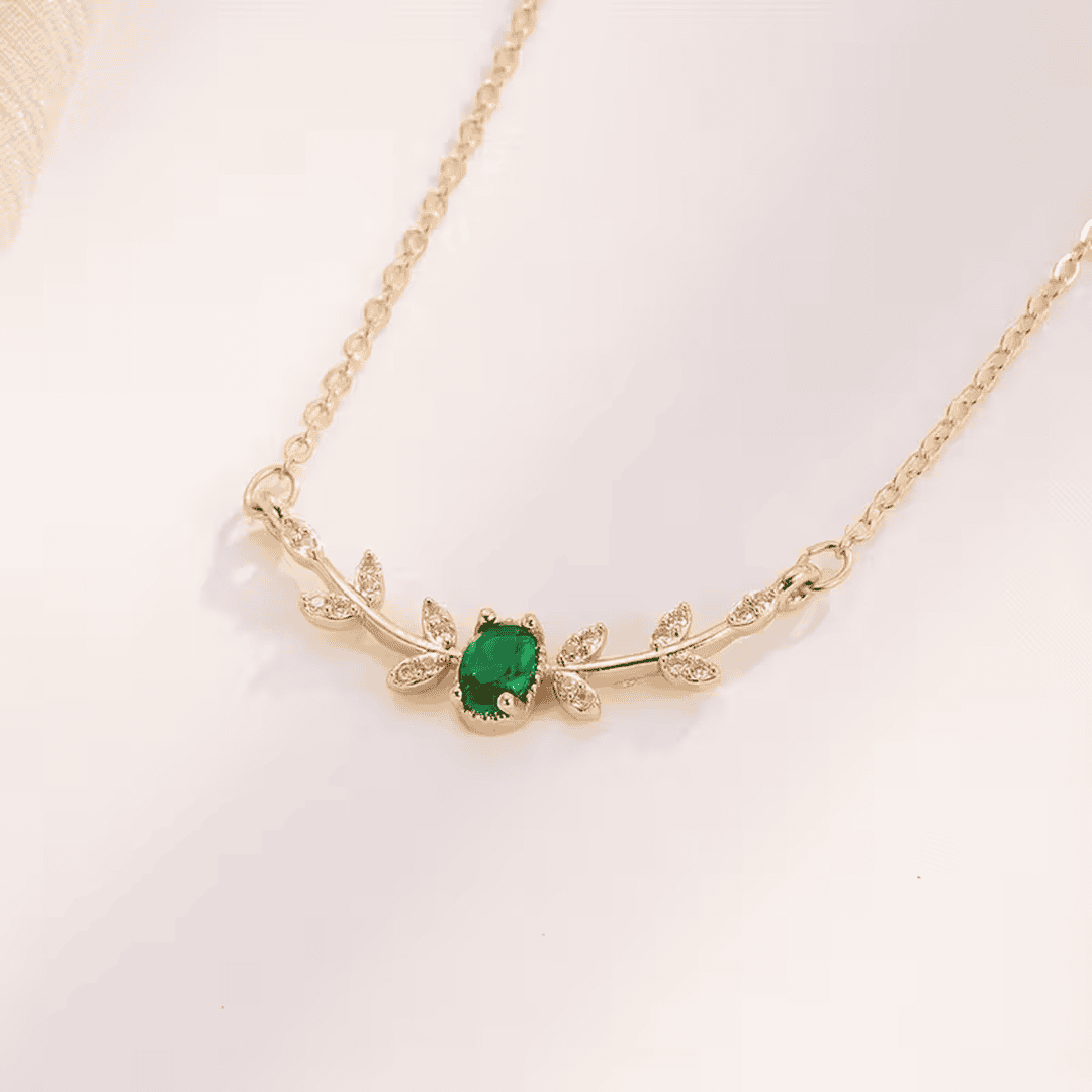 Laurel Bloom Emerald Necklace