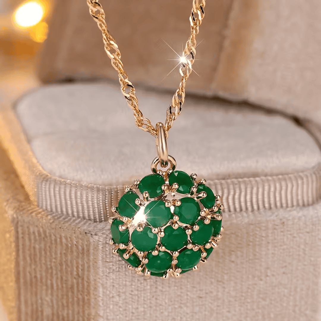 Celestial Bloom Emerald Necklace