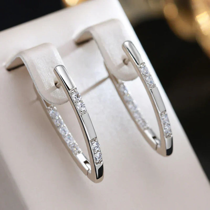 Elegant Gold-Plated Zirconia Earrings