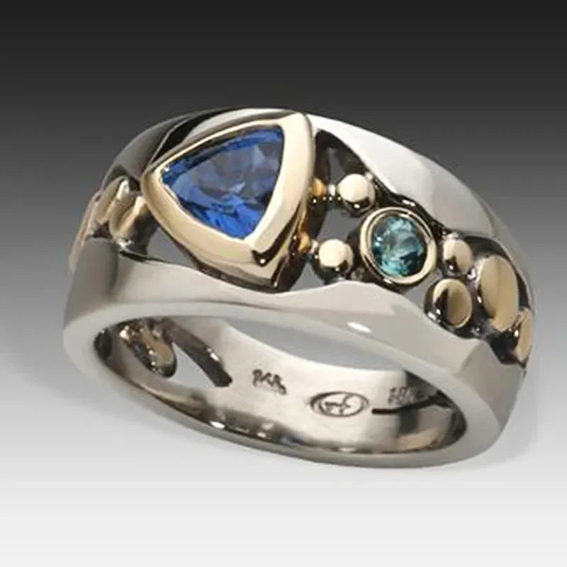 Freya | Vintage Blue Crystal Ring