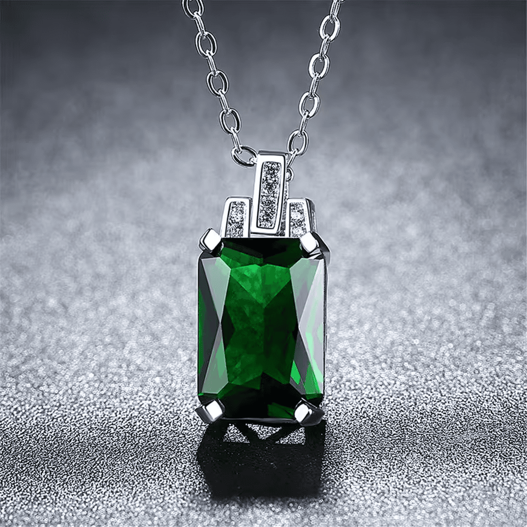Emerald Baguette City Necklace