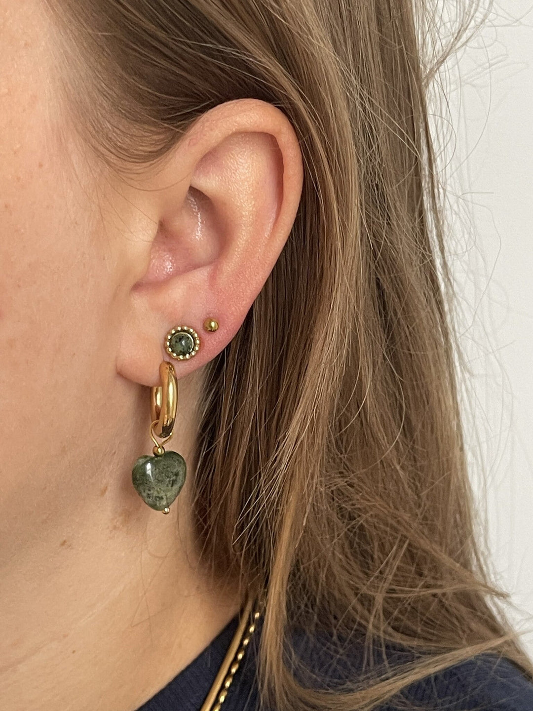 Tara - Studs - Natural Stone - Earrings - Stainless Steel