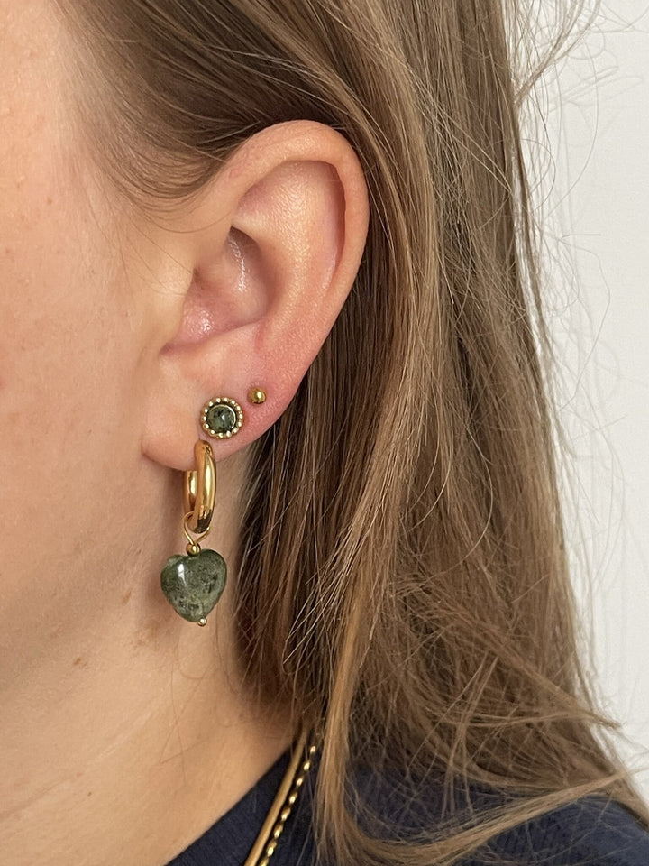 Tara - Studs - Natural Stone - Earrings - Stainless Steel