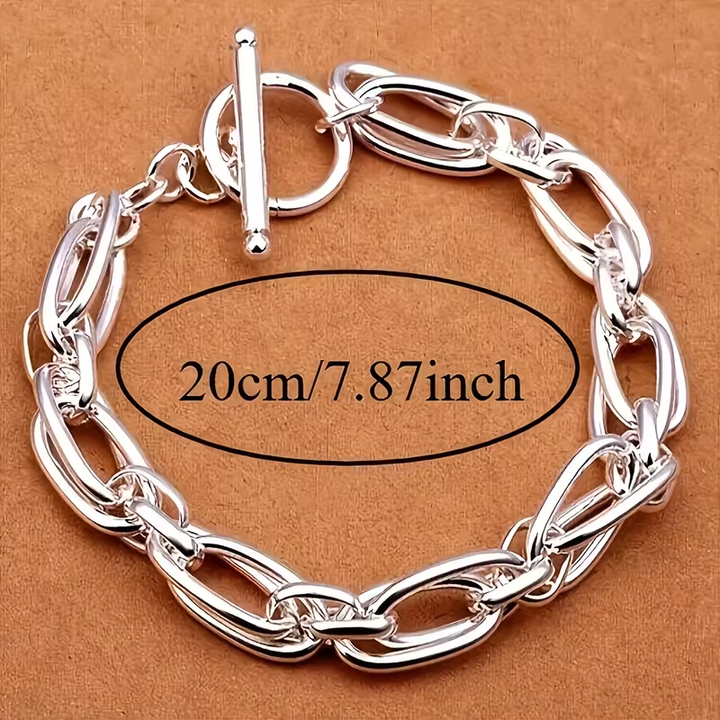 Clip Chain Silver Bracelet