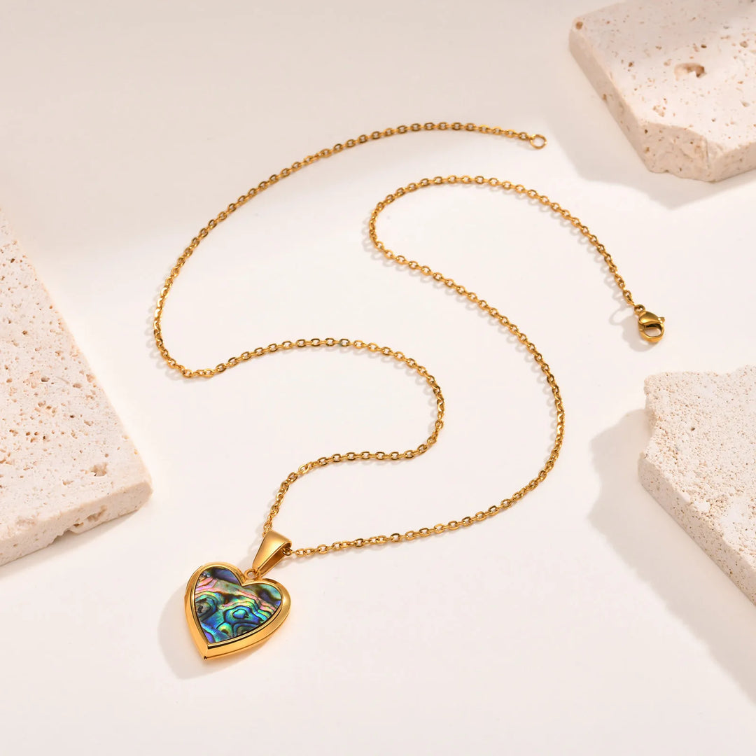 Open Heart Locket Necklace