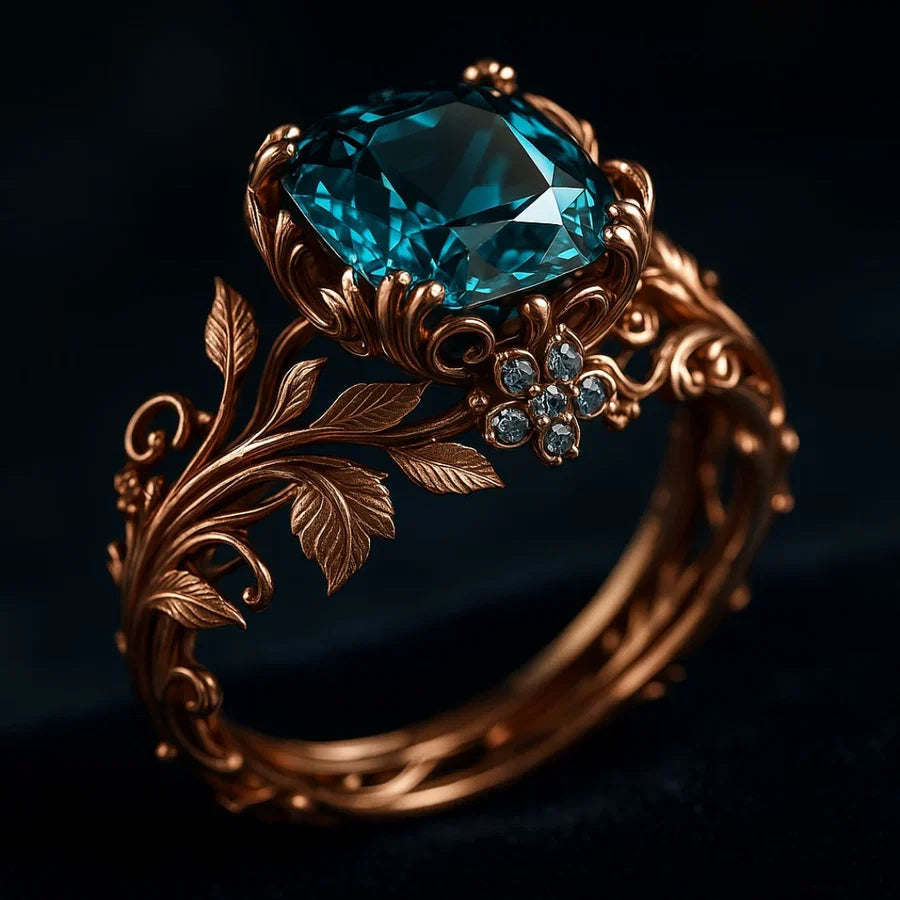 Nature Green Crystal Ring