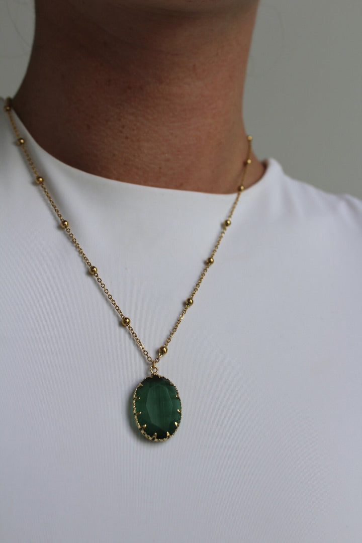 Darla - Necklace - Natural Stone - Stainless Steel