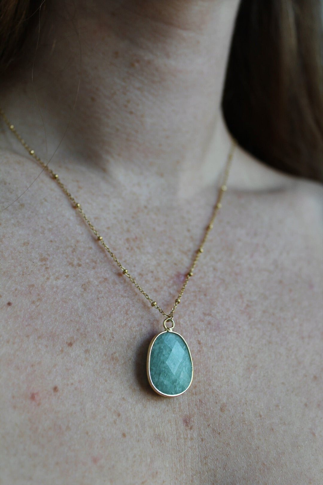 Edita - Necklace - Natural Stone - Stainless Steel
