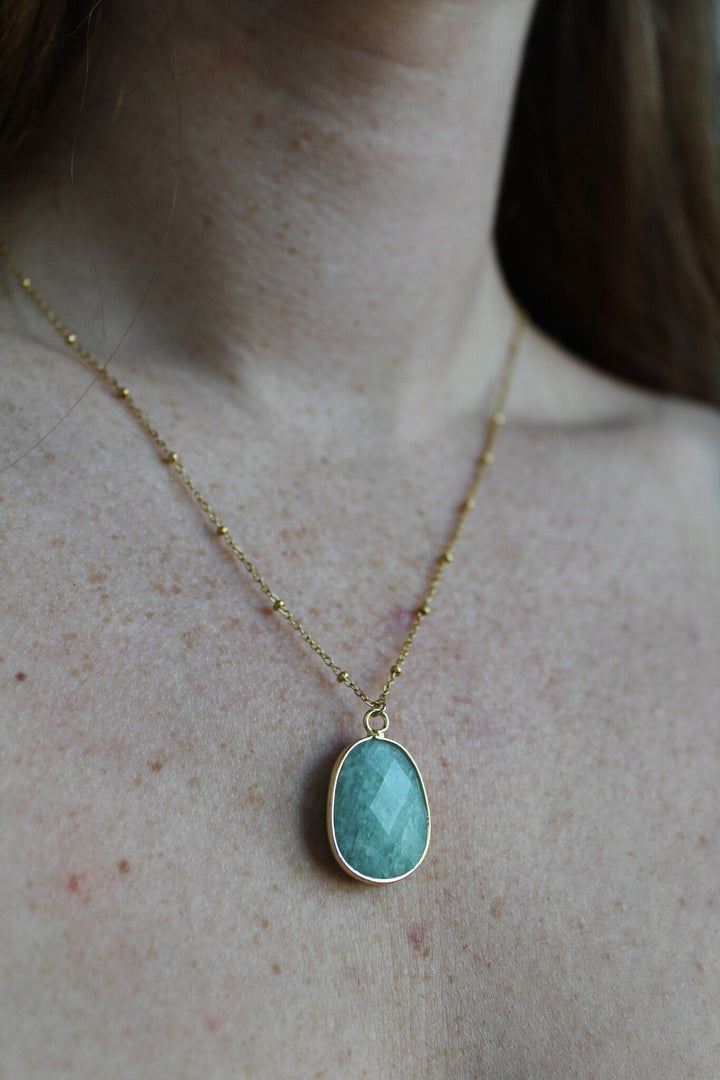 Edita - Necklace - Natural Stone - Stainless Steel