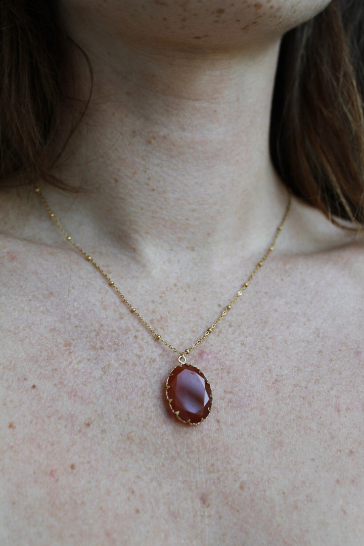 Darla - Necklace - Natural Stone - Stainless Steel