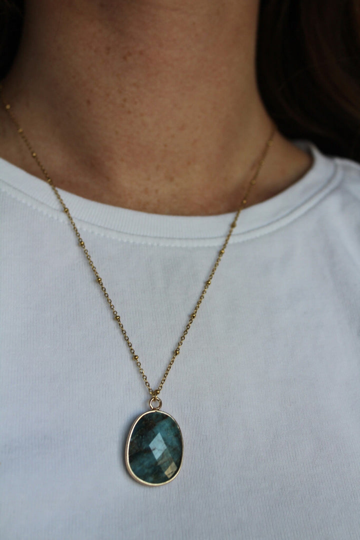 Edita - Necklace - Natural Stone - Stainless Steel