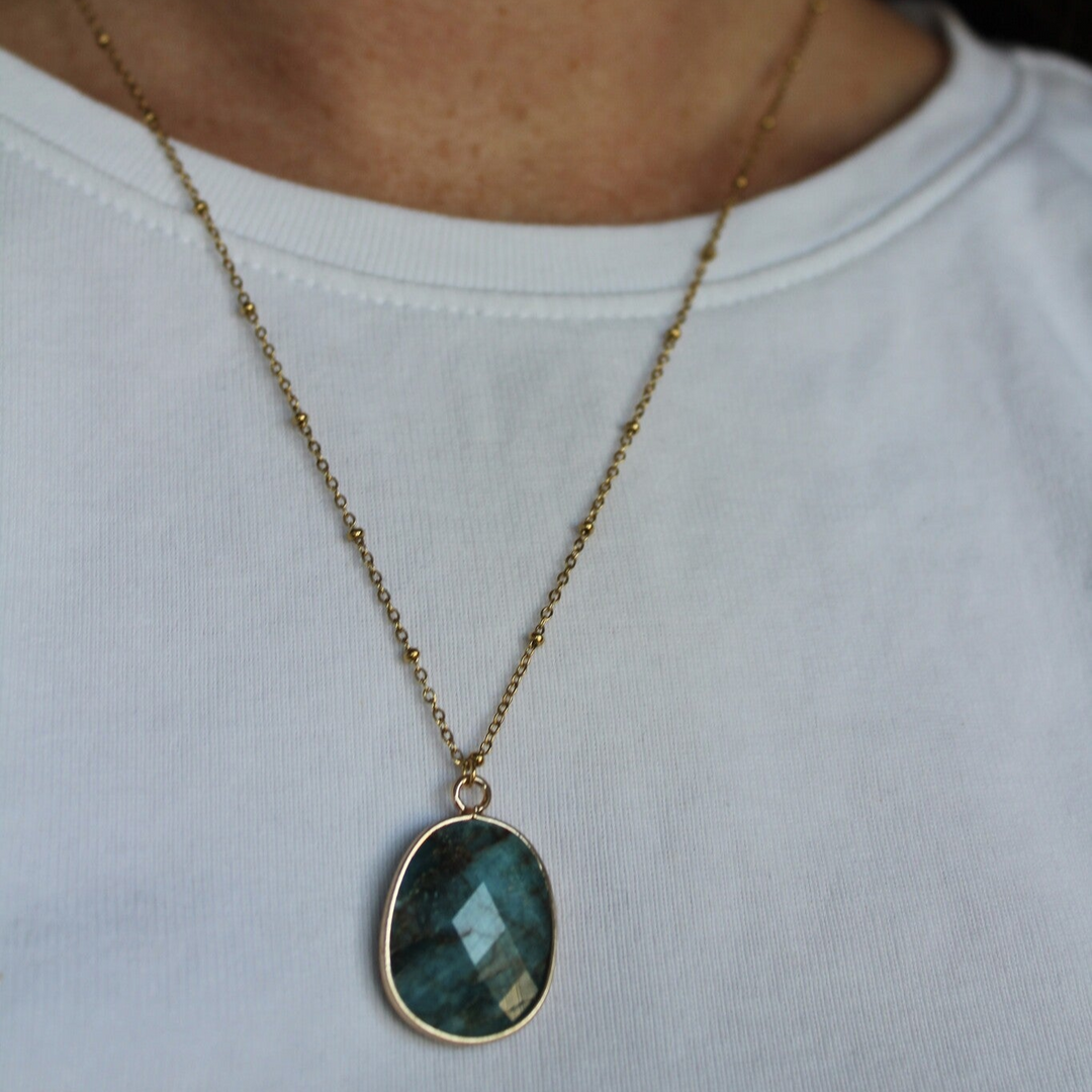 Edita - Necklace - Natural Stone - Stainless Steel