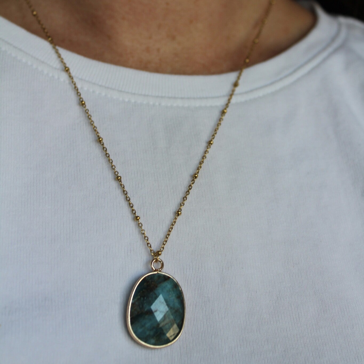 Edita - Necklace - Natural Stone - Stainless Steel