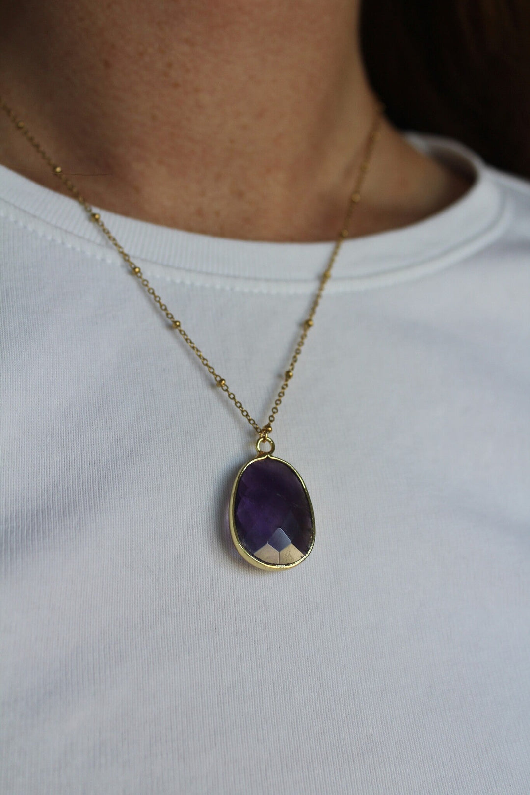 Edita - Necklace - Natural Stone - Stainless Steel