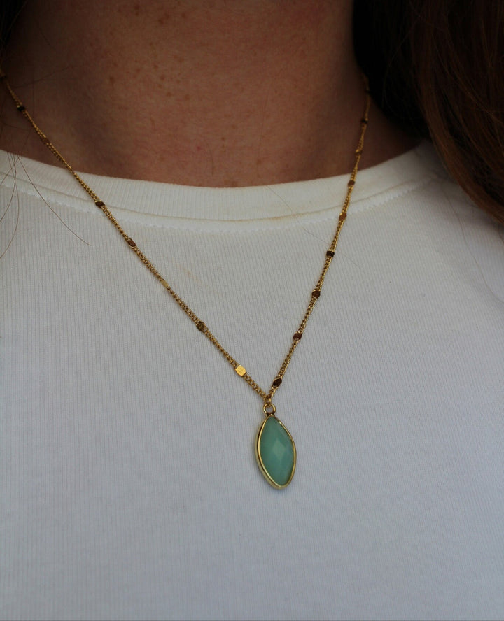 Dani - Necklace - Natural Stone- Stainless Steel