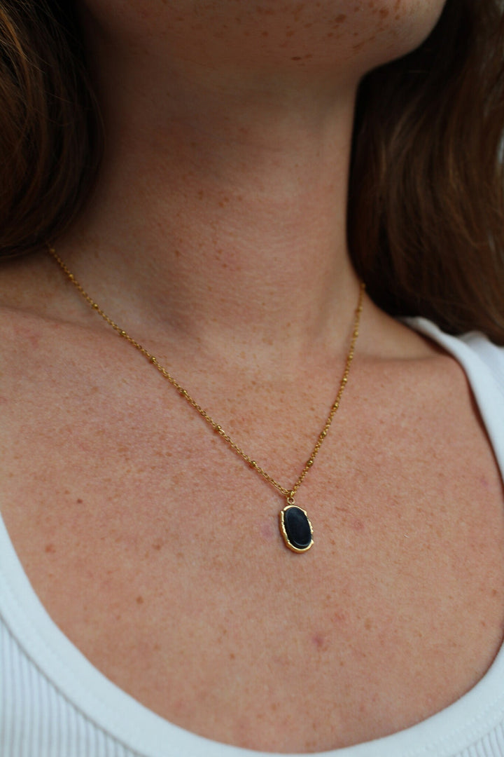 Evelyn - Necklace - Natural Stone - Stainless Steel