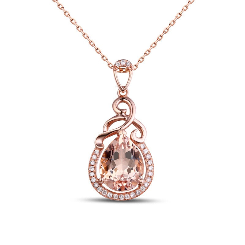 Teardrop Necklace | Rose Gold