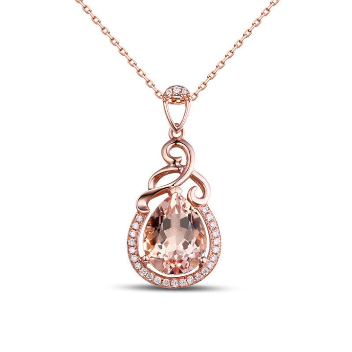 Teardrop Necklace | Rose Gold