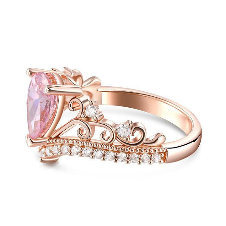 Crystal Crown Ring | Rose Gold