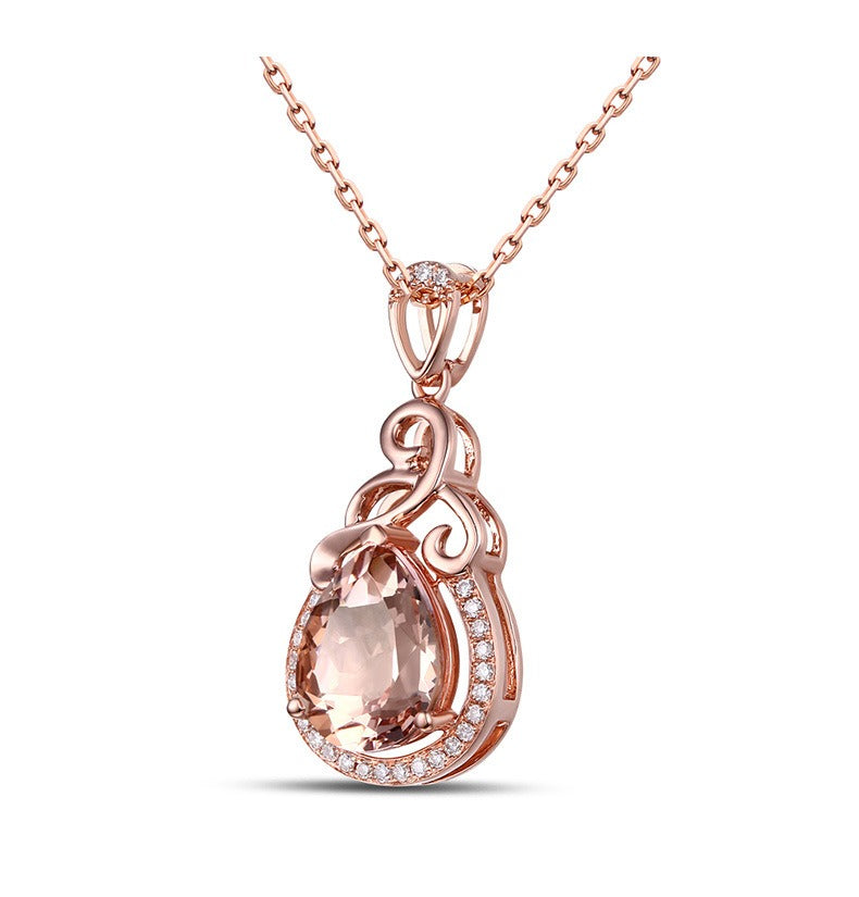 Teardrop Necklace | Rose Gold