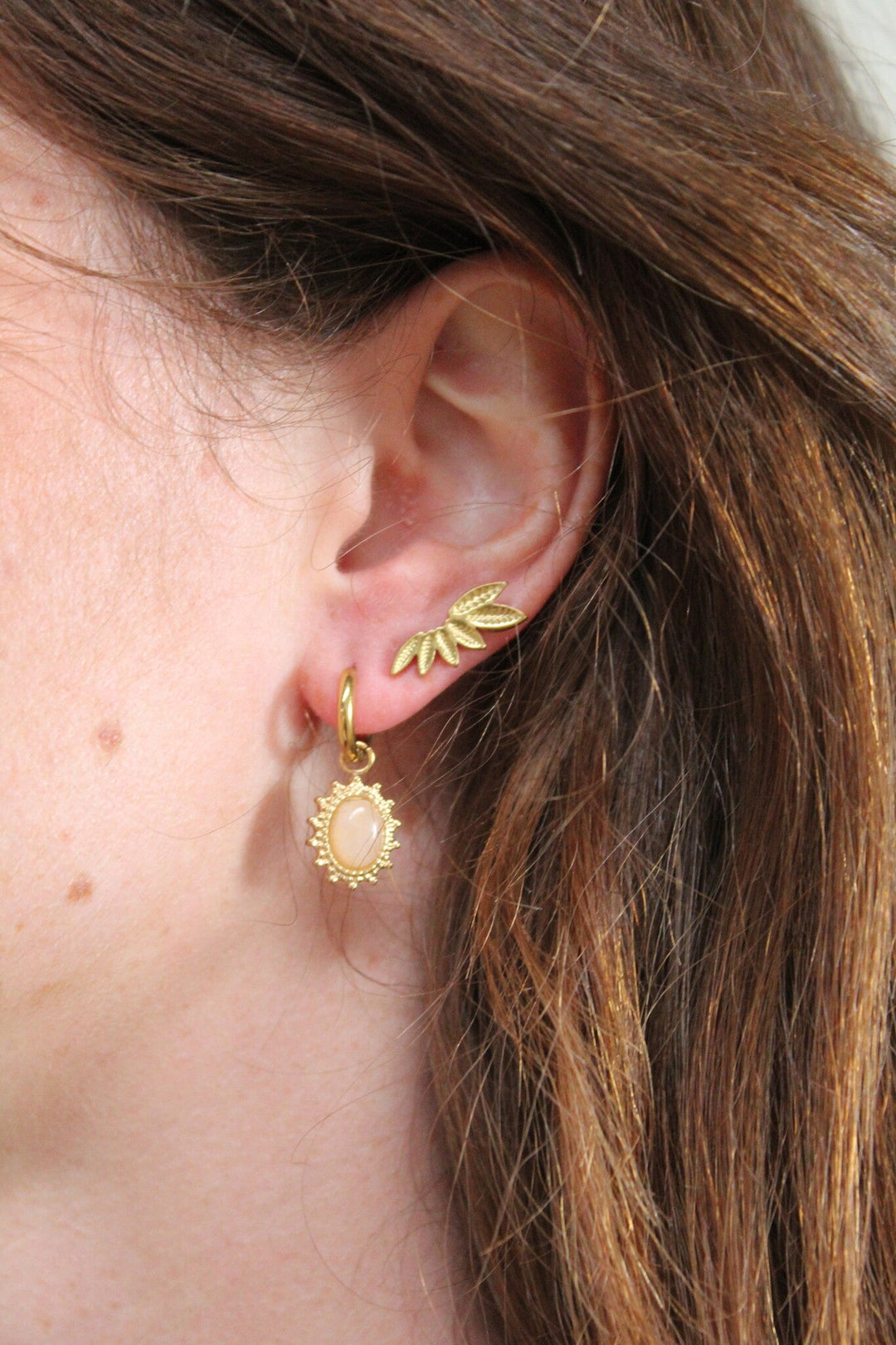 Jolie - Earrings - Natural Stone - Stainless Steel