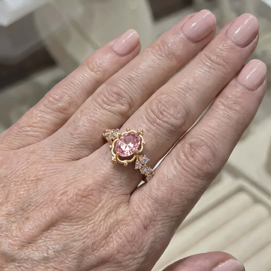 Delicate Crystal Ring | Gold