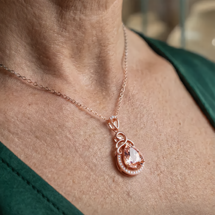 Teardrop Necklace | Rose Gold