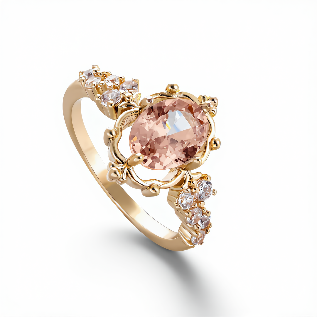 Delicate Crystal Ring | Gold