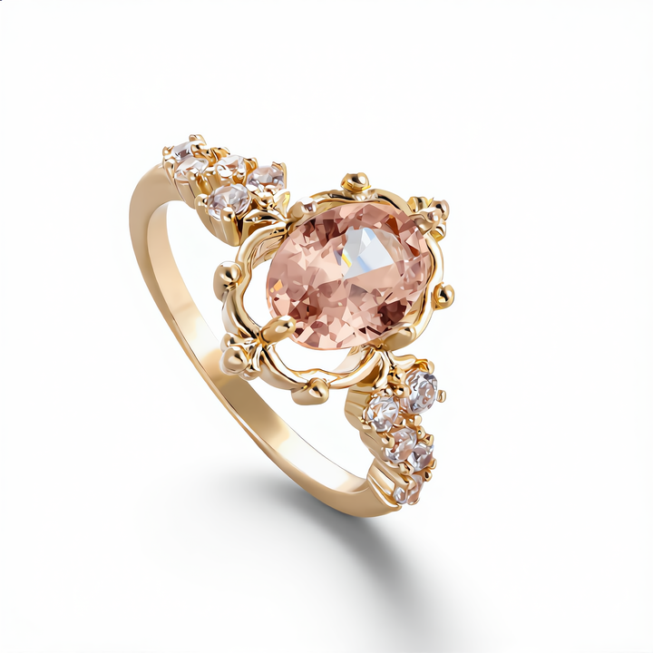 Delicate Crystal Ring | Gold