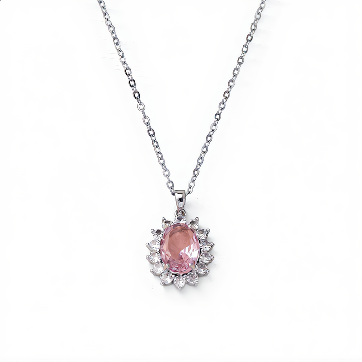Gemstone Sunburst Necklace | Gold