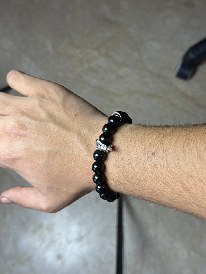 Black Bead Bracelet