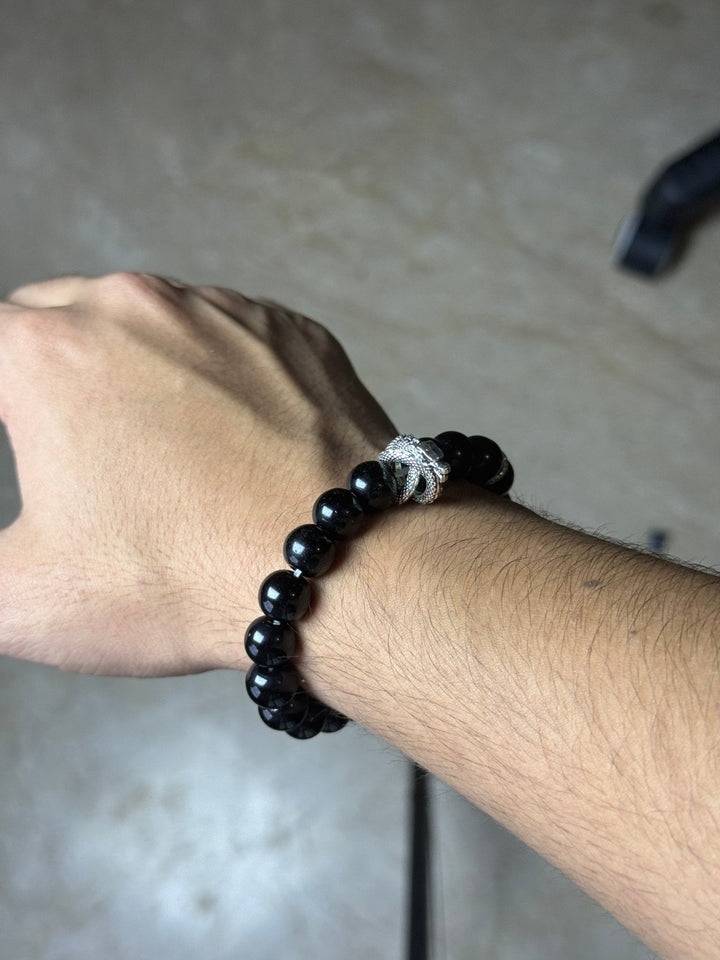 Black Bead Bracelet