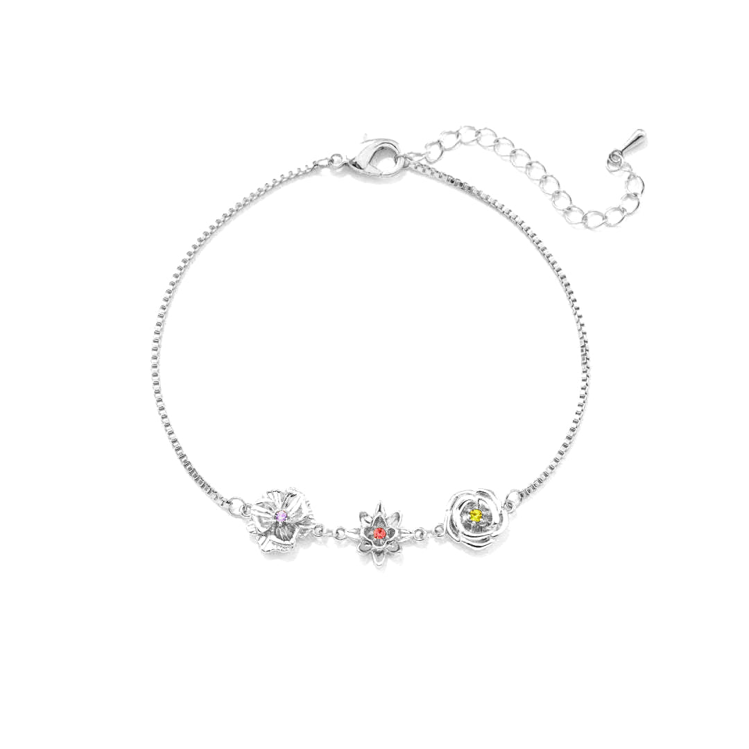 1-10 Three-Dimensional Birth Flowers Bracelet