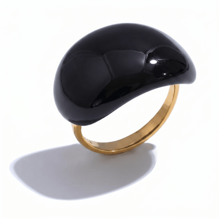 Lava Drop SS Enamel Ring