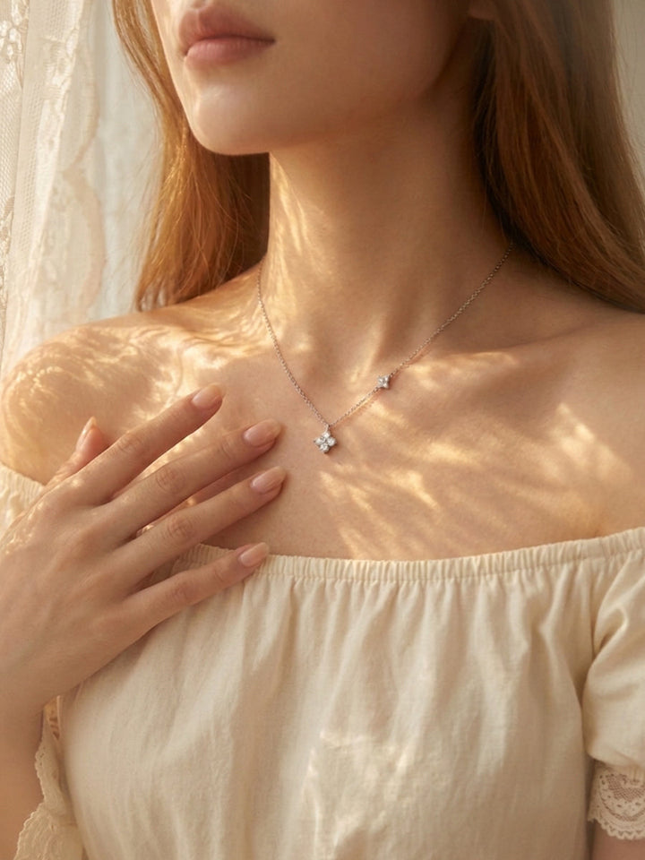 Twin Clover Necklace