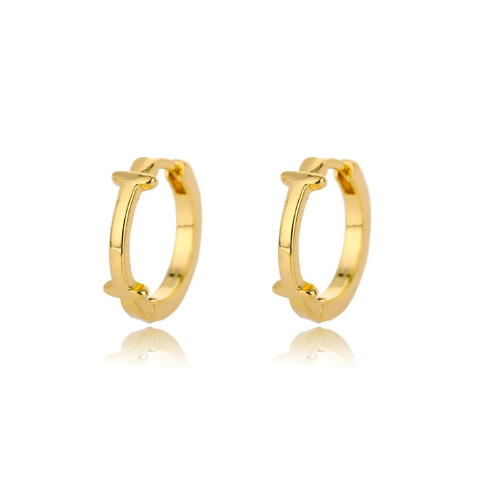 Minimal Initial Letter Stud Earrings