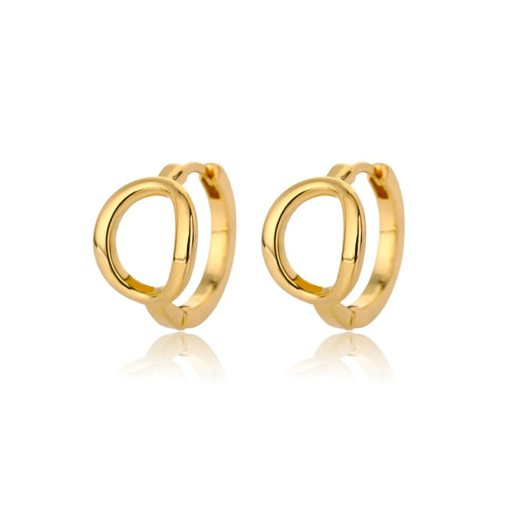 Minimal Initial Letter Stud Earrings