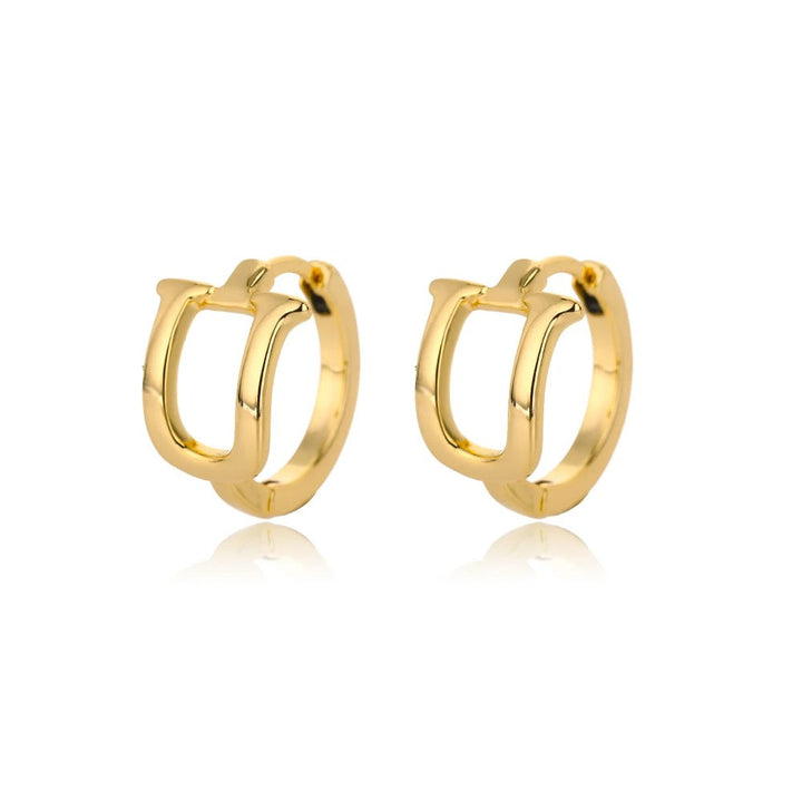 Minimal Initial Letter Stud Earrings