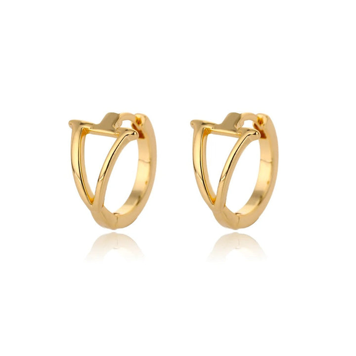 Minimal Initial Letter Stud Earrings