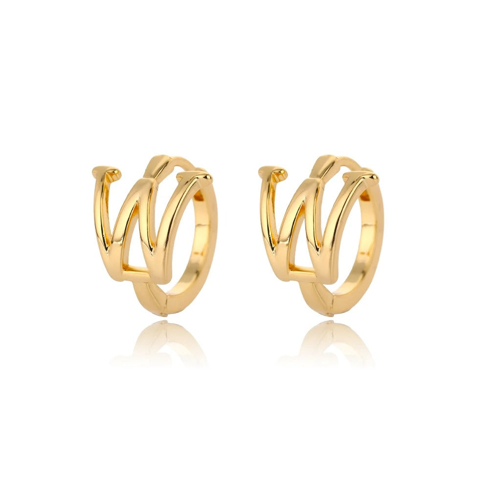 Minimal Initial Letter Stud Earrings