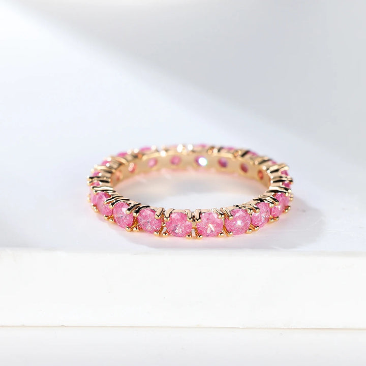 Ice Flower Stone Stacking Ring