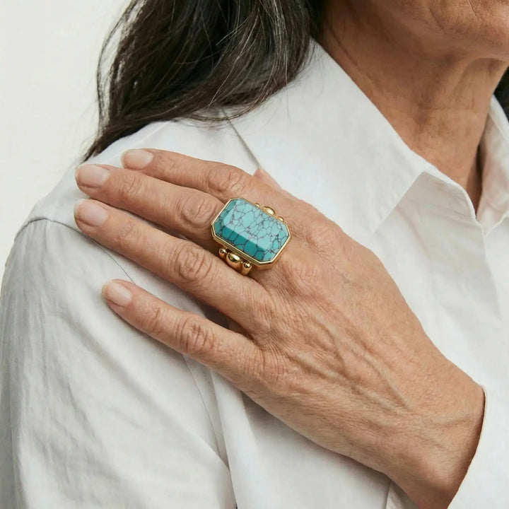 Marique French Vintage Turquoise Ring