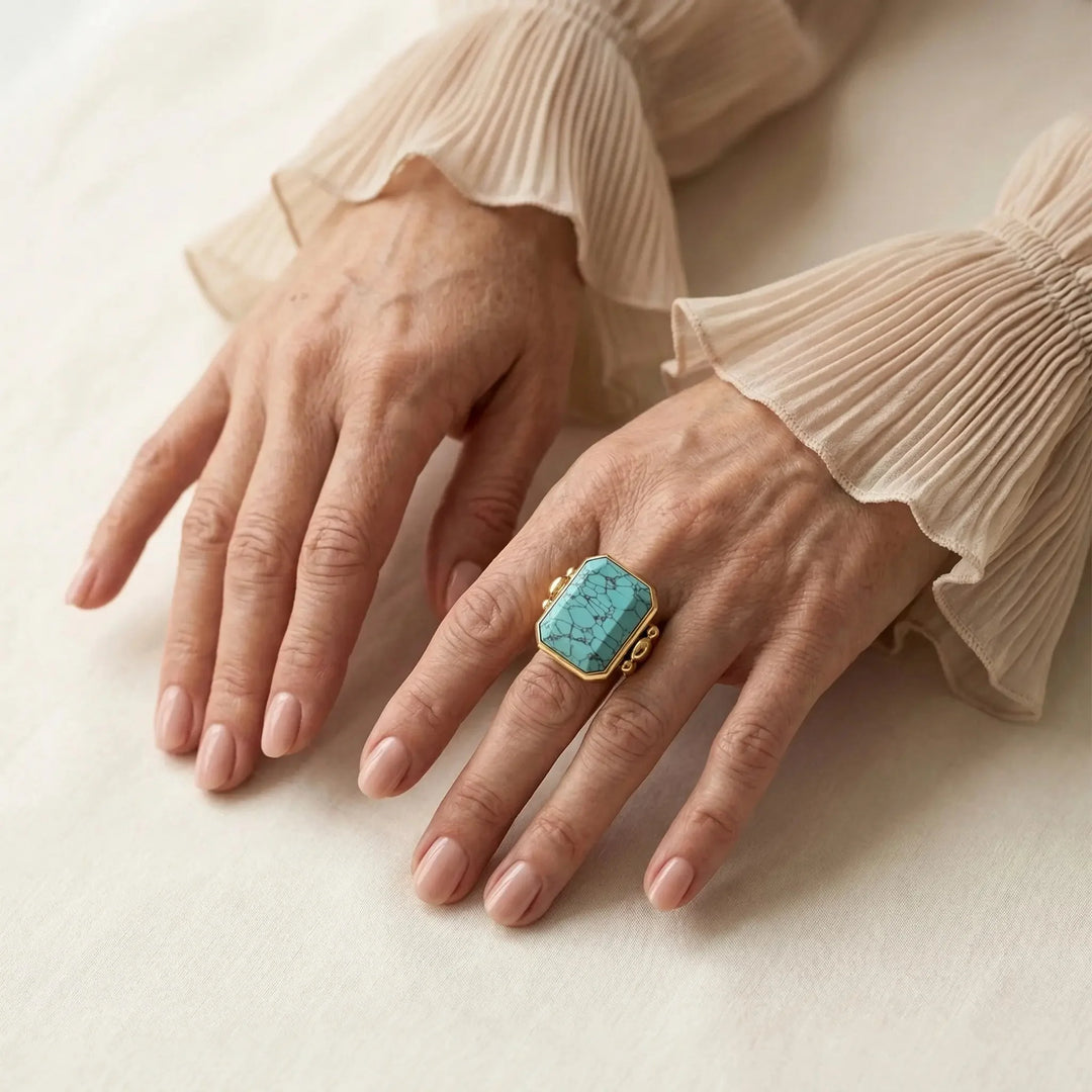 Marique French Vintage Turquoise Ring